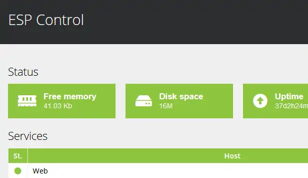 ESP Webinterface Preview
